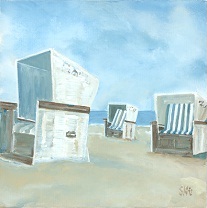 Gestreifte Strandkoerbe
